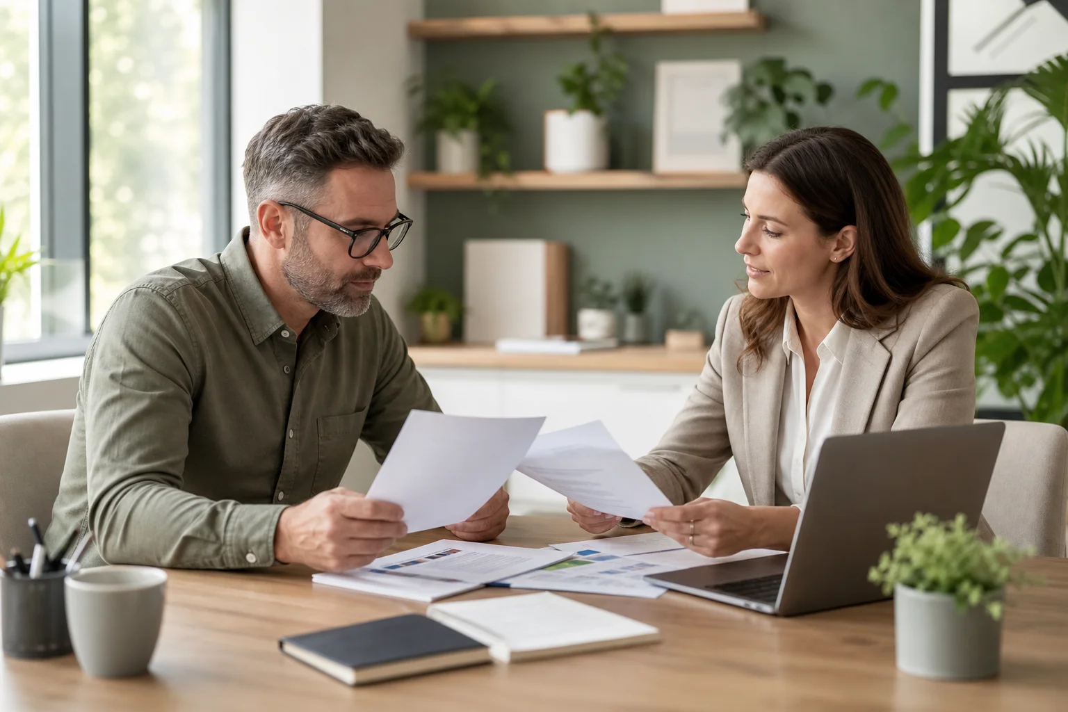 Small business owner meeting with an advisor to compare LLC health insurance options